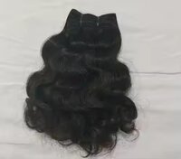 Natural Black  Color Temple Remy Weft Hair Bundle Indian Virgin Remy Hair Extension