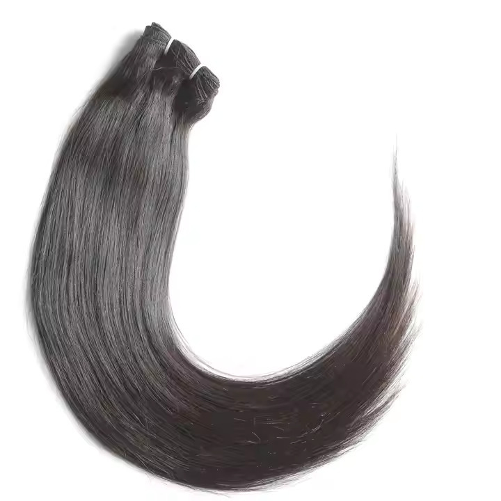 Virgin Remy 100% Temple Human Hair Machine Weft Natural Light Brown Color (100 Grams)