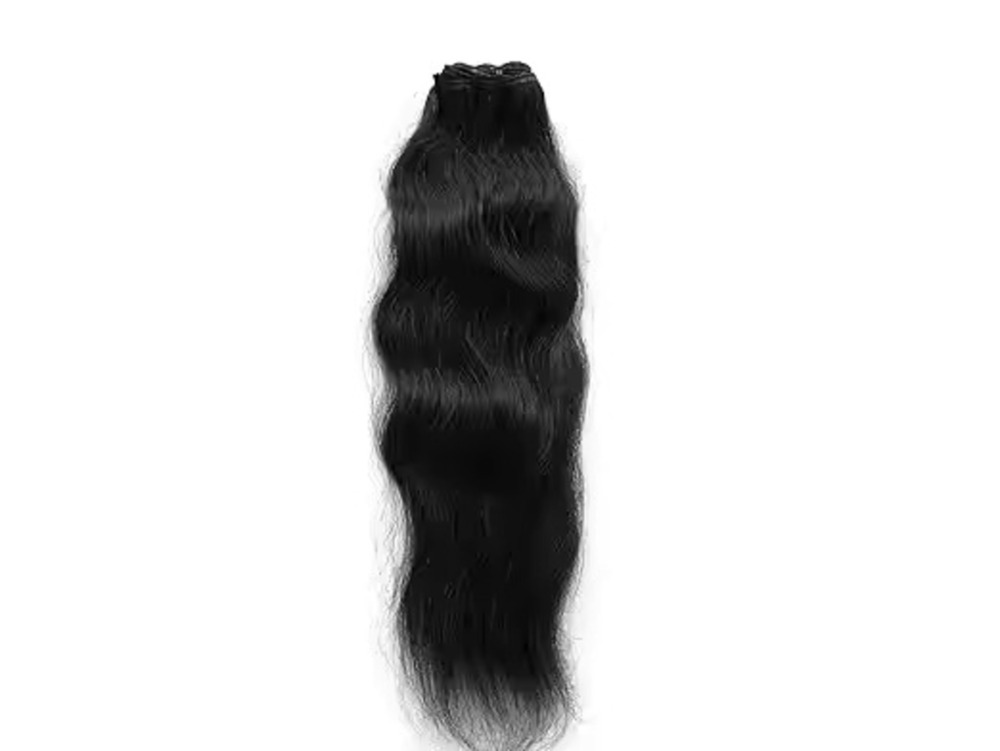 Remy Natural Wavy Style Weft Hair Bundle Indian Temple Hair Extension