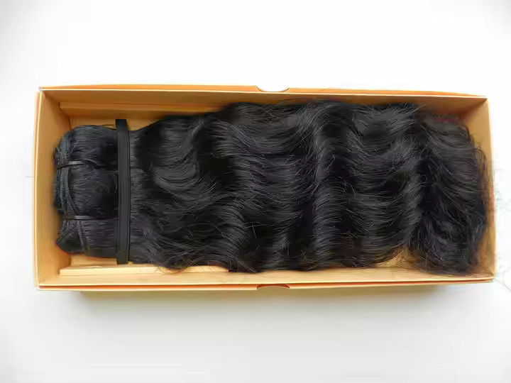 Remy Natural Wavy Style  Weft Hair Bundle  Indian Temple Hair Extension,