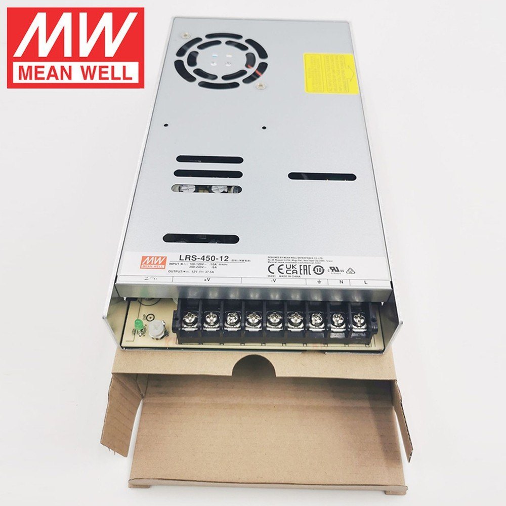 MEANWELL SMPS LRS-450-12v का उपयोग विभिन्न इलेक्ट्रॉनिक उपकरणों को निरंतर और विश्वसनीय शक्ति प्रदान करने के लिए किया जाता है। इसमें उच्च दक्षता, कम गर्मी उत्पन्न करने की क्षमता, और कॉम्पैक्ट आकार की विशेषताएँ हैं। यह वोल्टेज को स्थिर रखने के लिए विश्वसनीय है और इसका उपयोग औद्योगिक अनुप्रयोगों में किया जा सकता है।