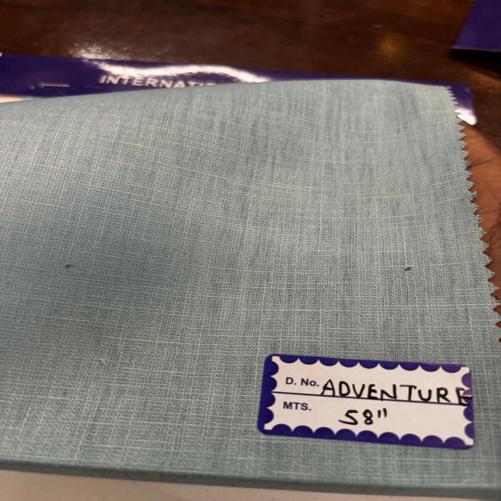 Adventure Poly Cotton Linen Fabric Width 58 Shirting Material - Application: Apparel