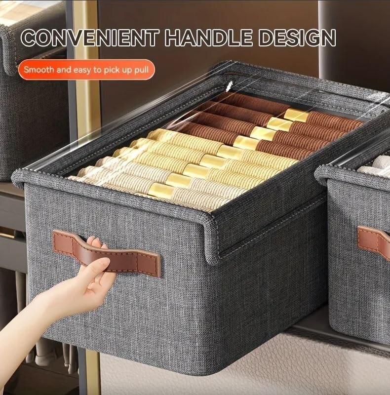 FOLDABLE STORAGE BOX WITH LID (26 LTR)