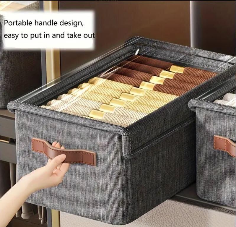 FOLDABLE STORAGE BOX WITH LID (26 LTR)