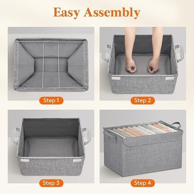FOLDABLE STORAGE BOX WITH LID (26 LTR)