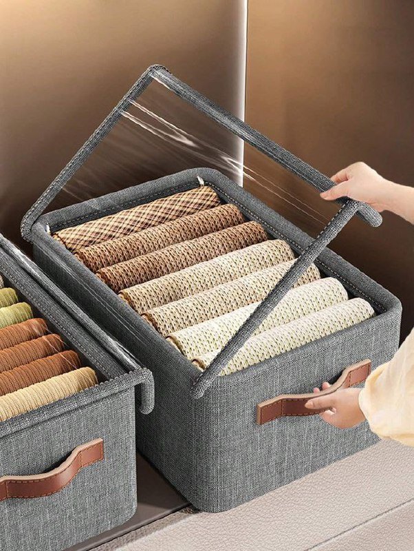 FOLDABLE STORAGE BOX WITH LID (26 LTR)