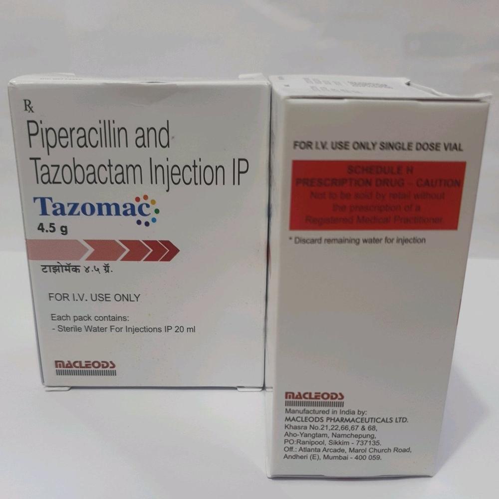 Tazomac Piperacillin & Tazobactum Injection 4.5gm 