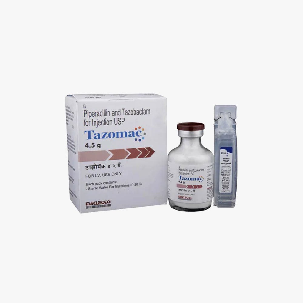Tazomac Piperacillin & Tazobactum Injection 4.5gm 
