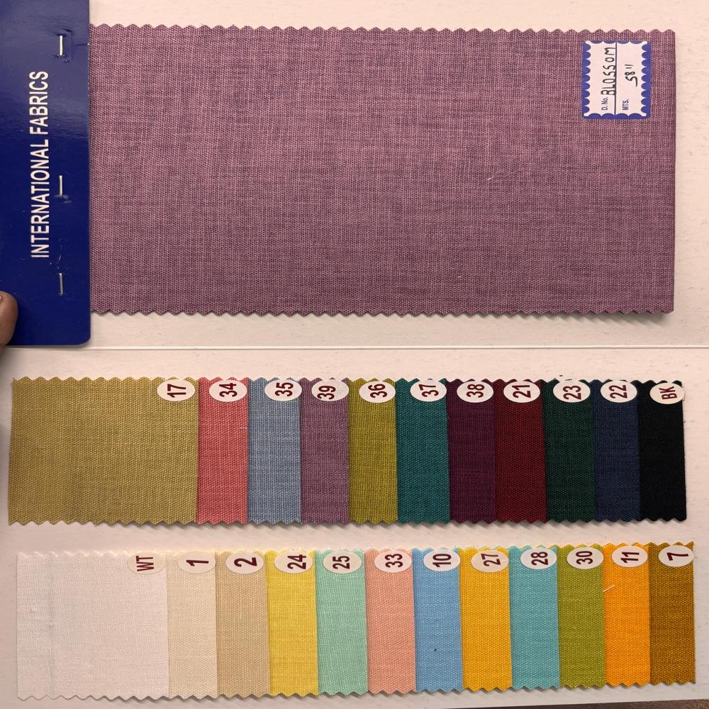 Blossom Poly Cotton Linen Shirting Fabric 58 Inch Width