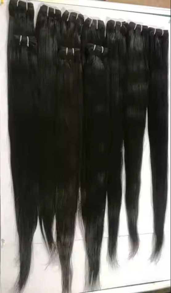 South Indian Unprocessed Natural Straight Weft Hair Human Hair Extensions