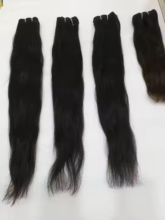South Indian Unprocessed Natural Straight Weft Hair Human Hair Extensions