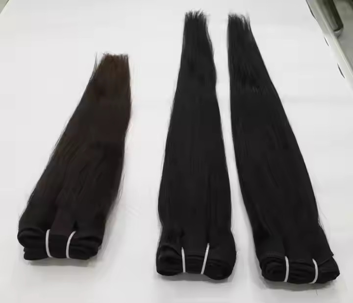 South Indian Unprocessed Natural Straight Weft Hair Human Hair Extensions