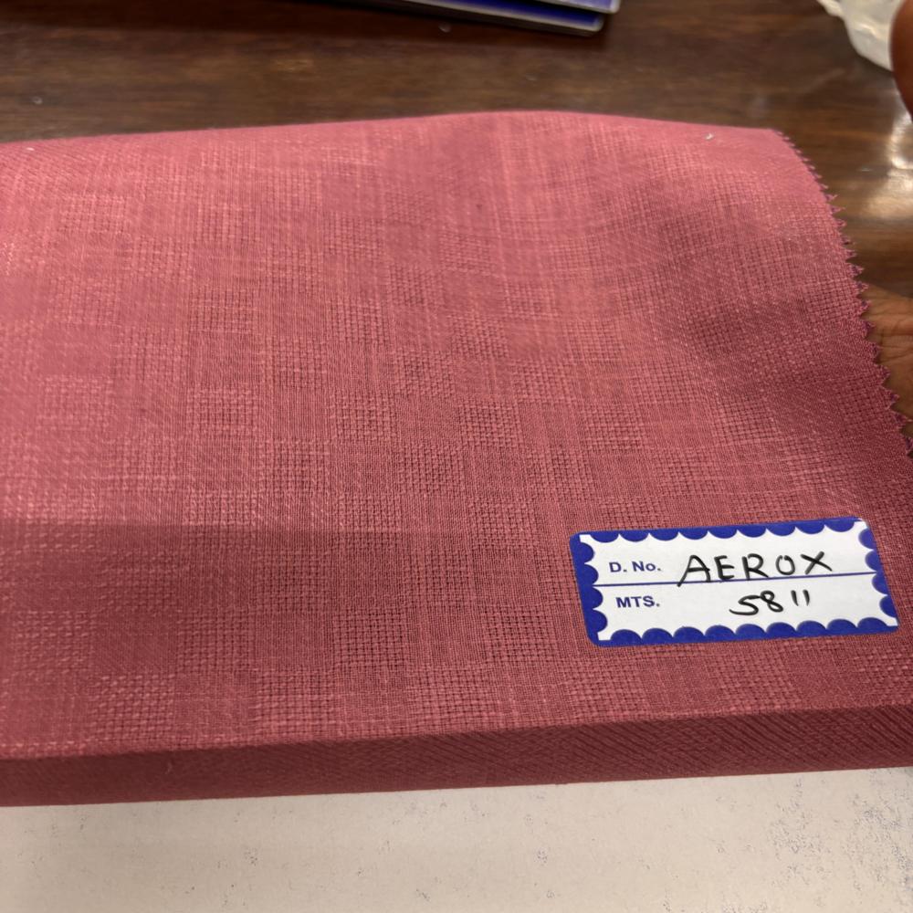Aerox Poly Cotton Linen Shirting Fabric Width 58