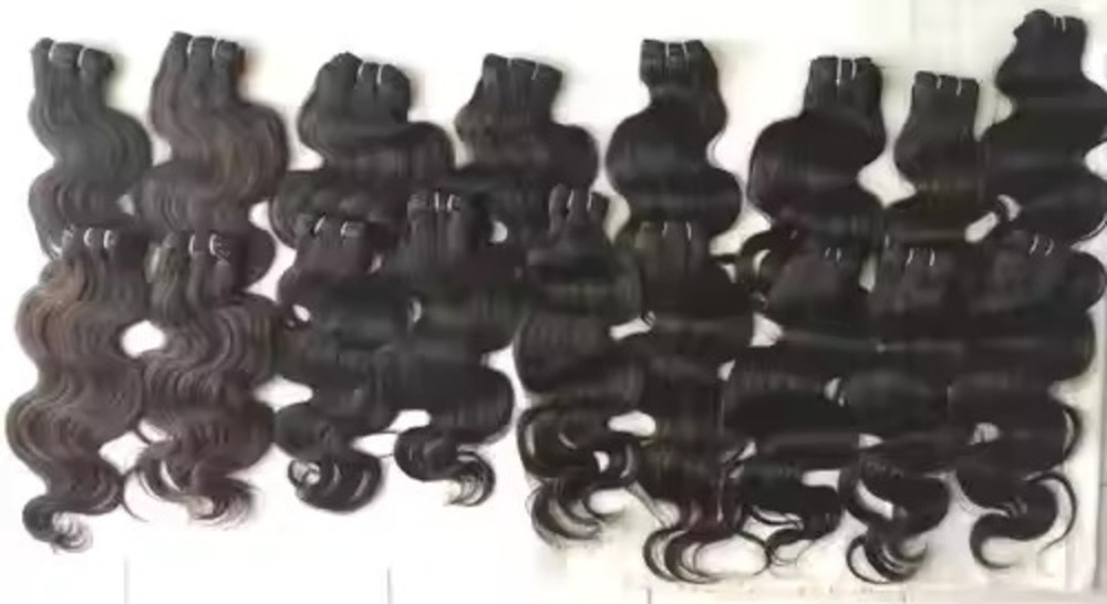 Temple Remy Natural Color Women Deep Body Wave Weft Hair Bundle Remy Hair Extension