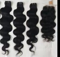 Temple Remy Natural Color Women Deep Body Wave Weft Hair Bundle Remy Hair Extension