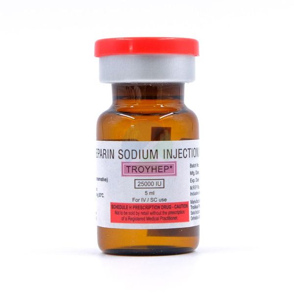 Troyhep Heparin Injection 25000iu - Physical Form: Liquid