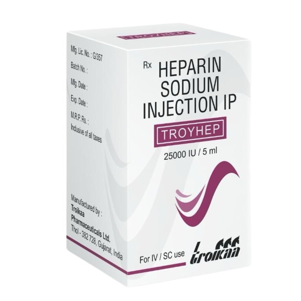Troyhep Heparin Injection 25000iu - Physical Form: Liquid