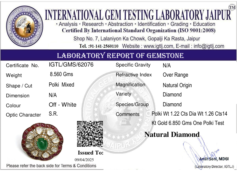 14kt Gold Open Uncut Polki Ring