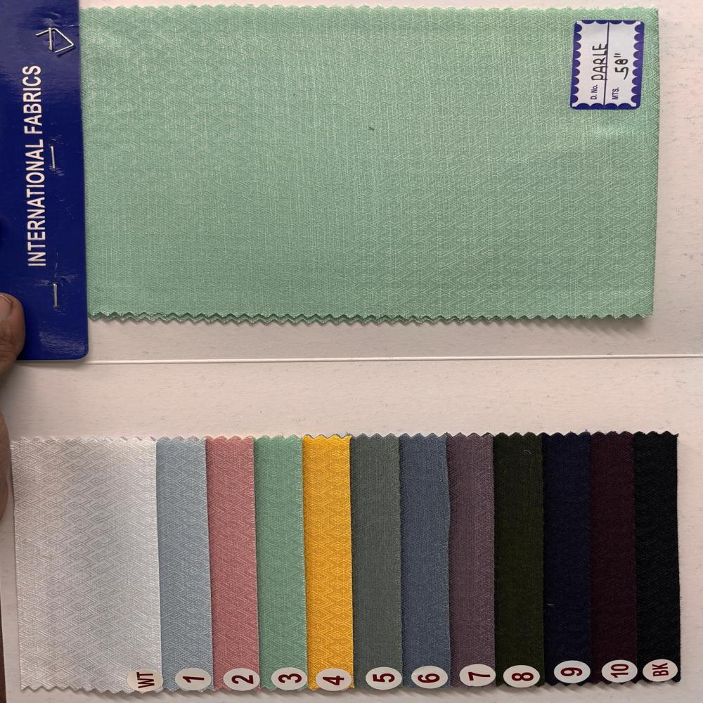 parle Poly Cotton Dobby Shirting Fabric width 58