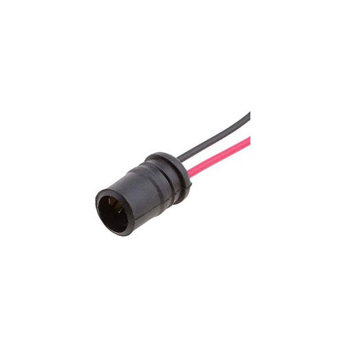 Hi 906 T-10 Bullb Holder With Wire With Bulb - Color: Black