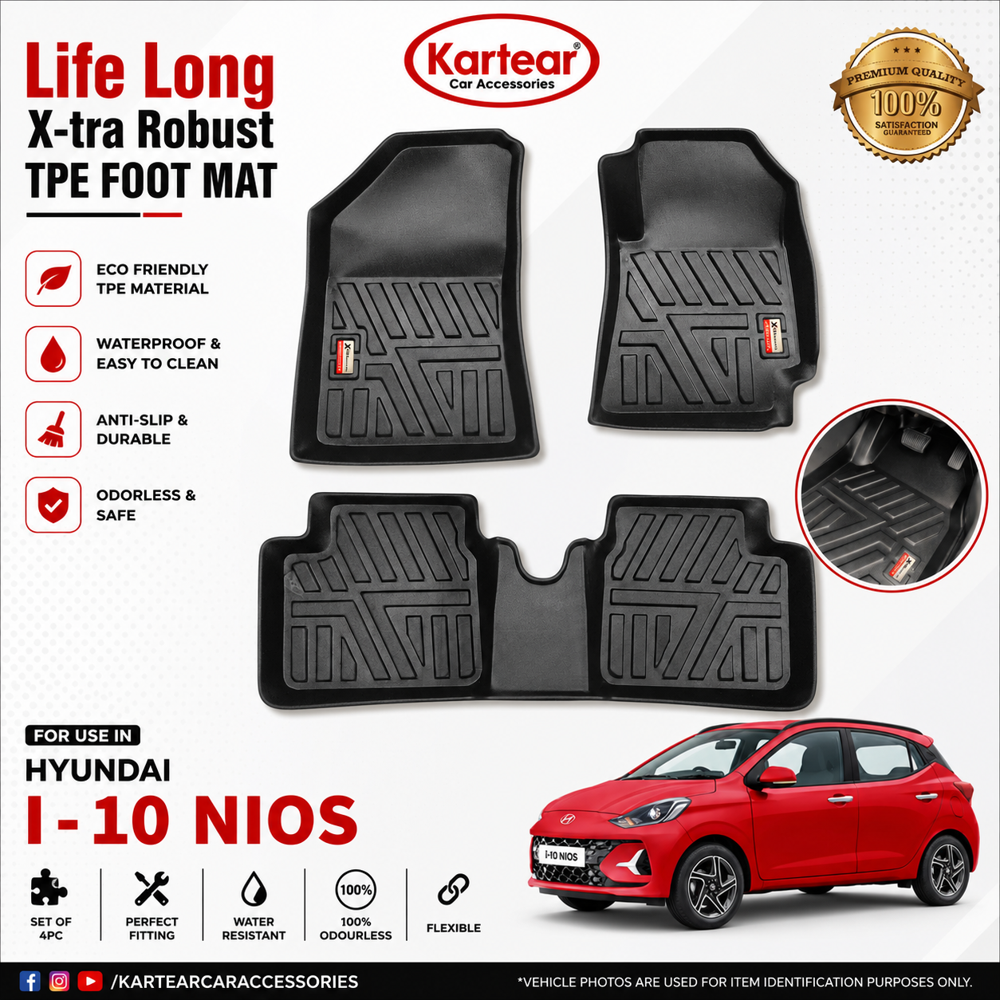Hyundai I 10 Nios Tpe Car Mat - Vehicle Type: 4 Wheeler