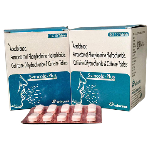 Aceclofenac Paracetamol Phenylephrine Hydrochloride Cetirizine Dihydrochloride And Caffeine Tablets - Dosage Form: Solid