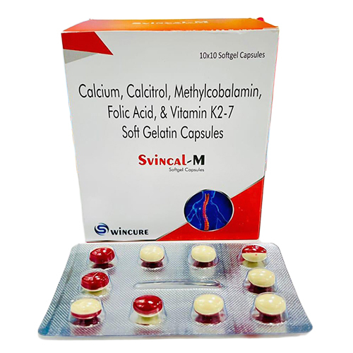 Calcium Calcitrol Methylcobalamin Folic Acid And Vitamin K2-7 Soft Gelatin Capsules