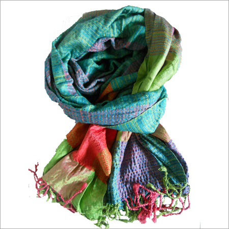Crushed Natural Silk Scarf