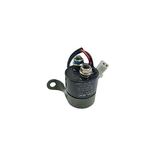 Hi 973 Bajaj Self Starting Relay Two Clamp - Color: Black