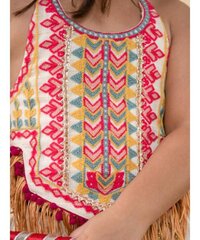 Cream Classic Lehenga Choli for small girls Festival