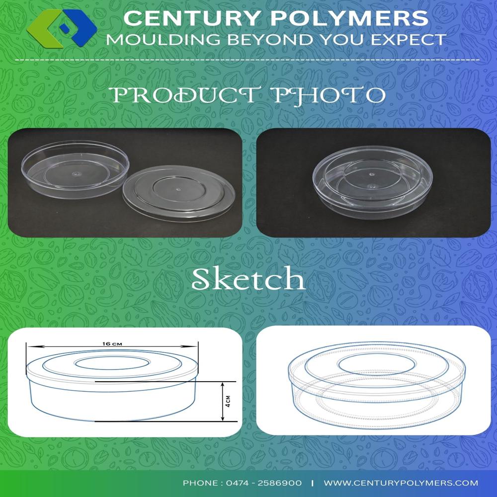 Cp 400 Small Pt Partition Round Container (Cpr5pt) - Color: Transparent