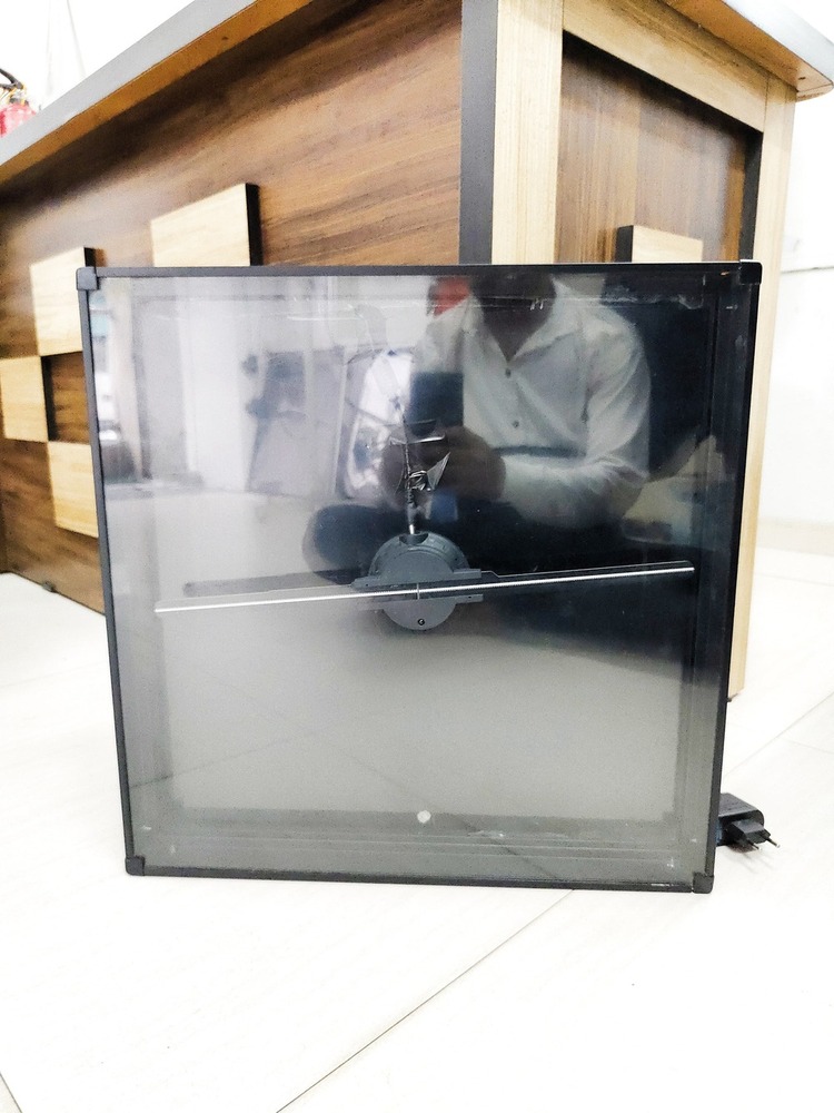 42cm Hologram Fan With Square Black Cover