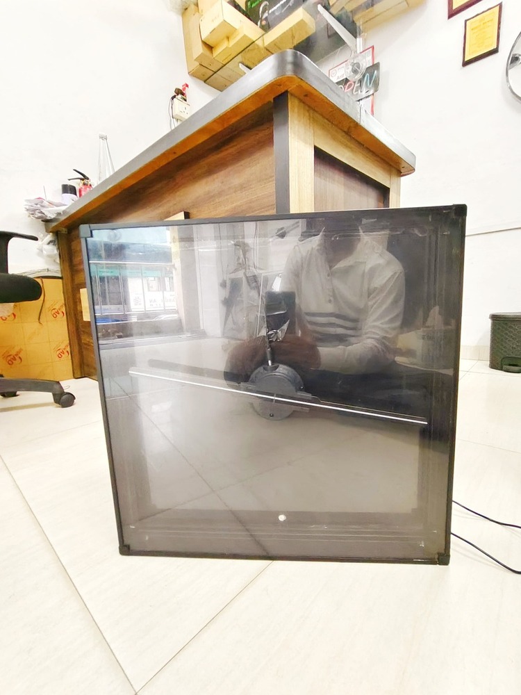 42cm Hologram Fan With Square Black Cover