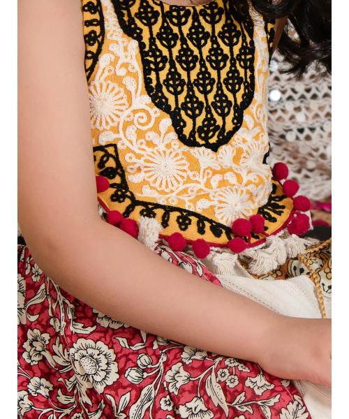 Innocent Festive Black Flaired Chaniya Choli for Kids