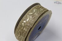 Golden Zari Sequence Lace