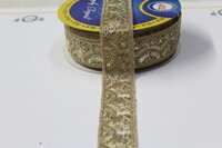 Golden Zari Sequence Lace