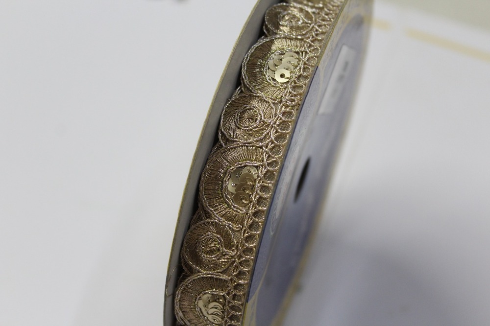 Golden Sequece Lace - Decoration Material: Sequins