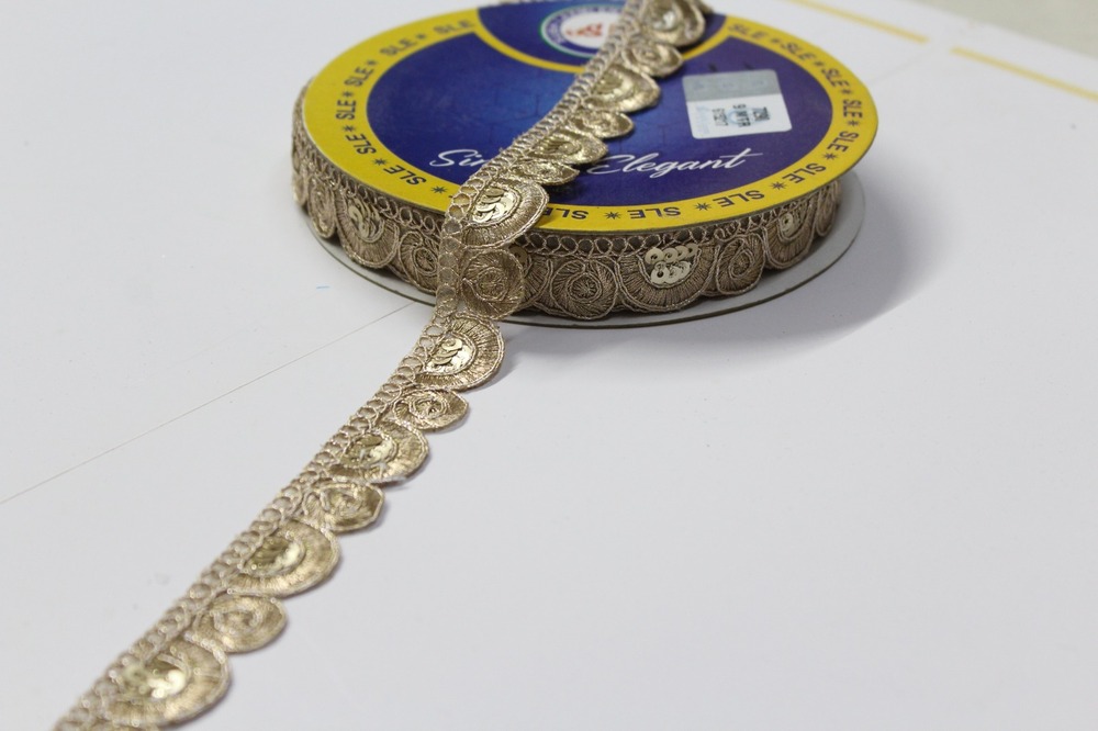 Golden Sequece Lace - Decoration Material: Sequins