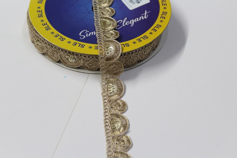 Golden Sequece Lace - Decoration Material: Sequins