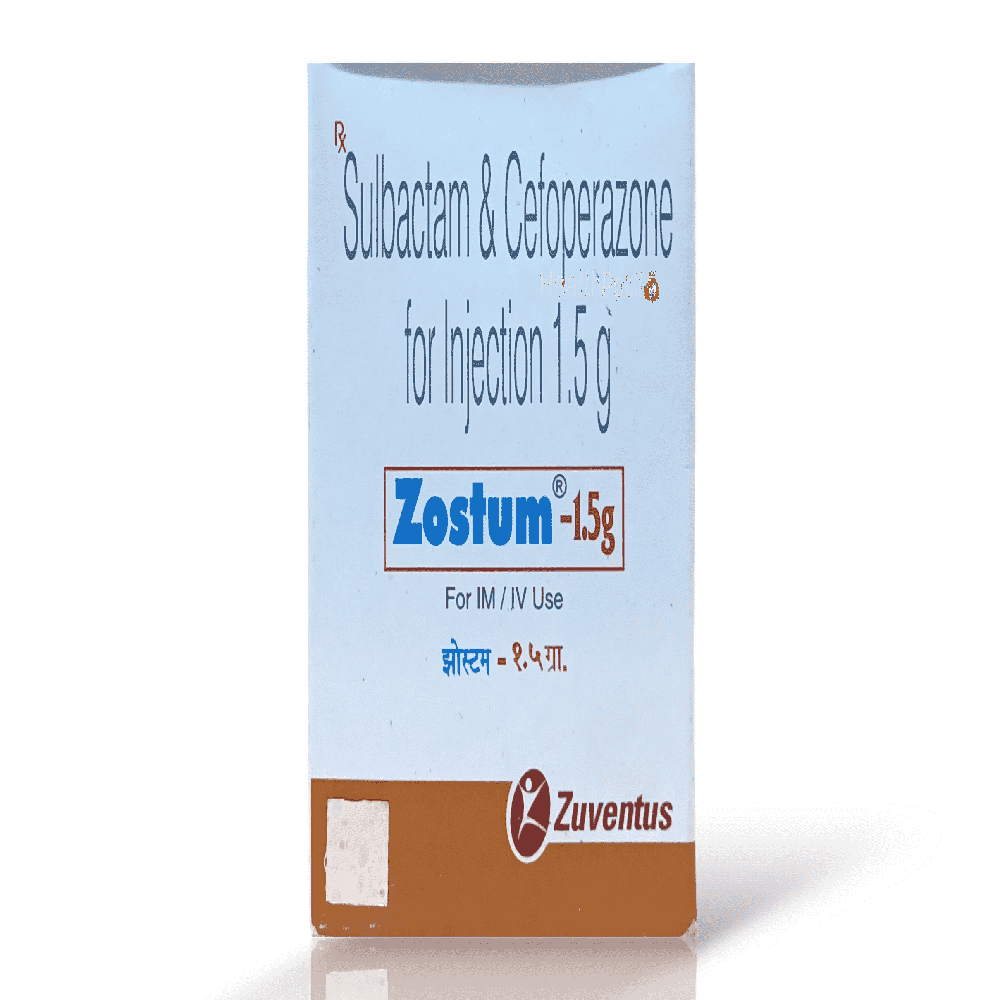 Zostum Cefoperazone & Sulbactam Injection 1.5g - Grade: Medicine Grade