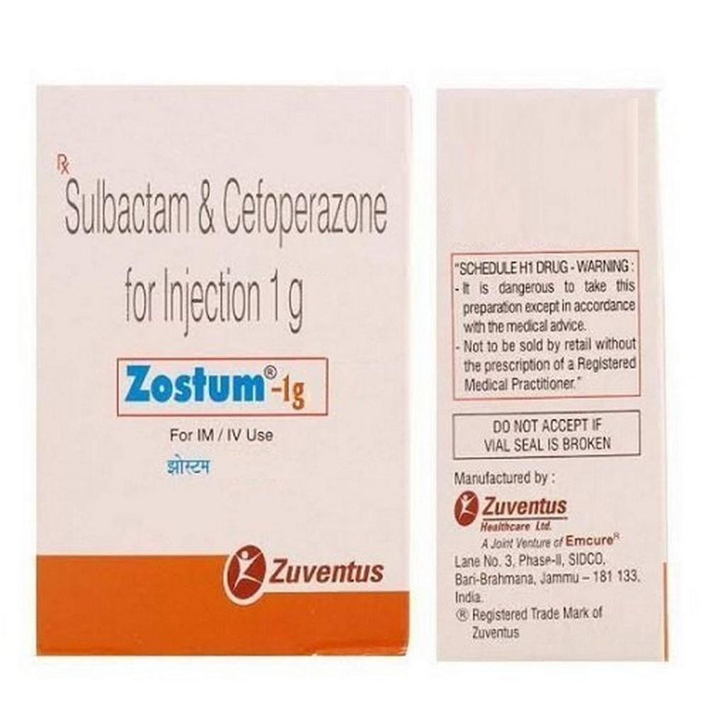 Zostum Cefoperazone  &Sulbactam  Injection 1g