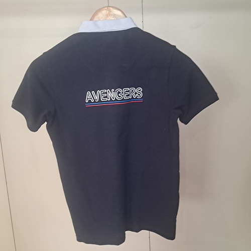 Polo Neck Navy Blue Tshirt