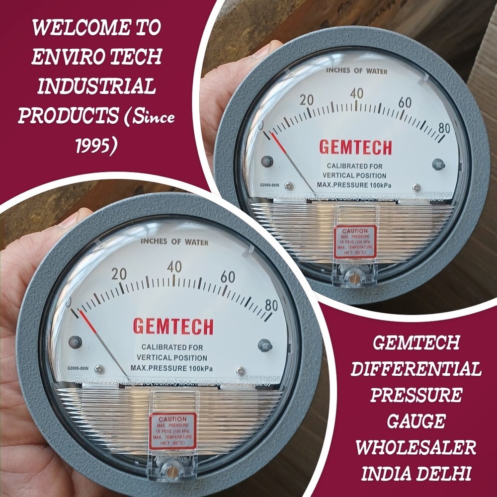 Gemtech Differential Pressure Gauge Supplier From Jodhpur Rajasthan
