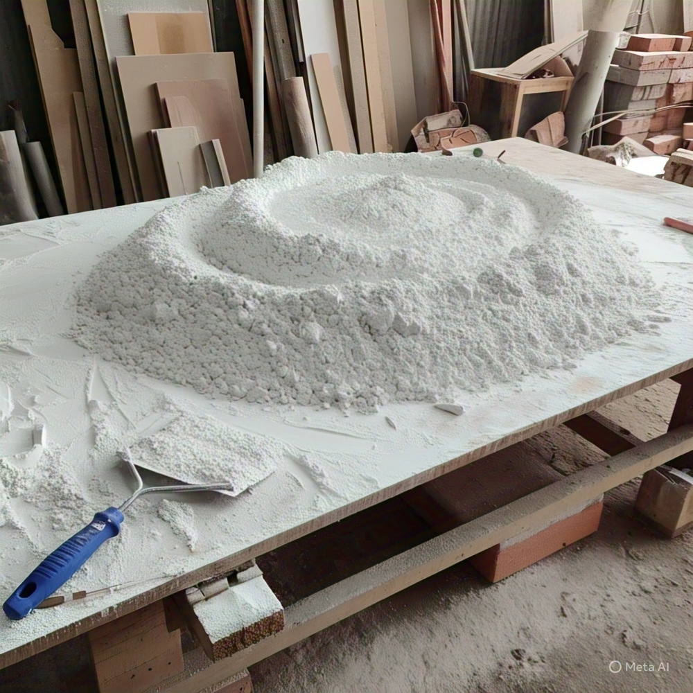 WHITE CEMENT POWDER TABLE SPREAD
