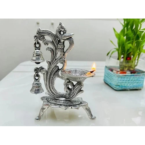 2 Bell Peacock Diya