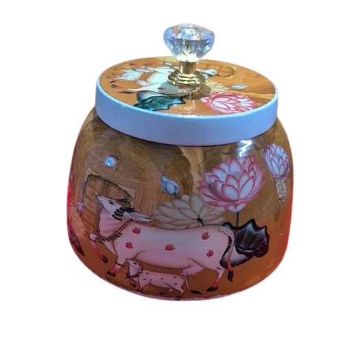 Pichwai Painting Jar - Color: Different Available