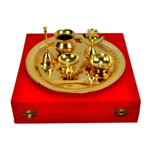 Gold Plated Pooja Thali - Color: Various Available