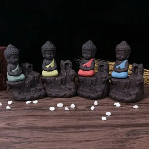 Polyresin Smoke Buddha Fountain Statue - Application: Residential & Commercial