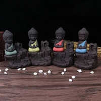 पॉलीरेज़िन धुएँ वाला बुद्ध फव्वारा प्रतिमा