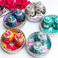 German Silver Basket Hamper Jar Gift Set